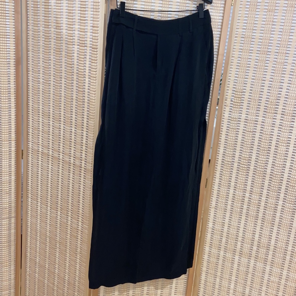 HM Fashion Iridescent satin fabric Slit Skirt Side high waist 6 Star Curpo - Picture 7 of 15